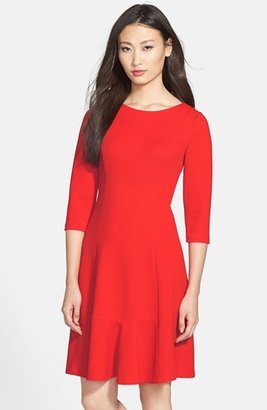 Adrianna Papell Textured Fit & Flare Dress