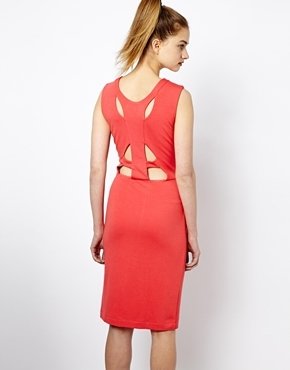 French Connection Stephanie Dress with Cut Out and Open Back