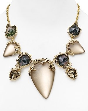 Alexis Bittar Lucite & Crystal Lace Bib Necklace, 19