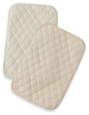 TL Care 2-Pack Waterproof Quilted Lap & Burp Pads Made With Organic Cotton Top Layer