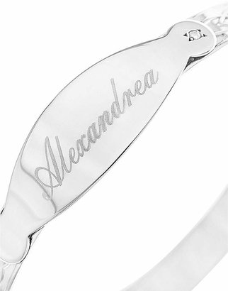 Celtic The Love Silver Collection Sterling Silver Babies Diamond Set Personalised ID Expander Bangle