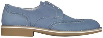 a. testoni A.Testoni Light Blue Calf Leather Derby Shoe