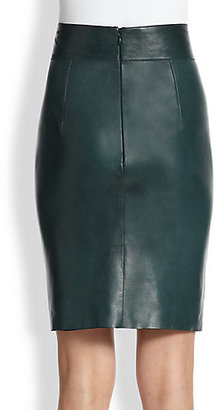 Akris Nappa Leather Pencil Skirt
