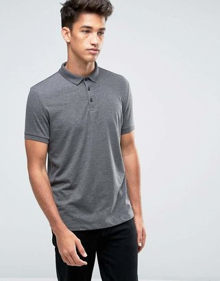 ASOS Polo Shirt In Charcoal