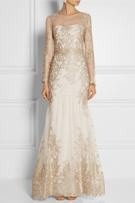 Notte by Marchesa 3135 Notte by Marchesa Embroidered tulle gown