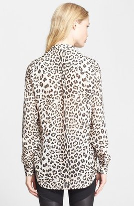 Haute Hippie Leopard Print Silk Blouse