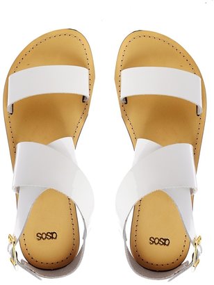 ASOS FOSTER Leather Flat Sandals