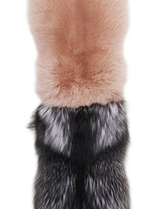 Alexander McQueen Bi-colour fur stole