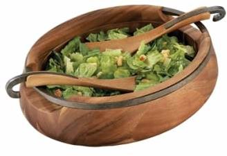Nambe Anvil Salad Bowl & Servers