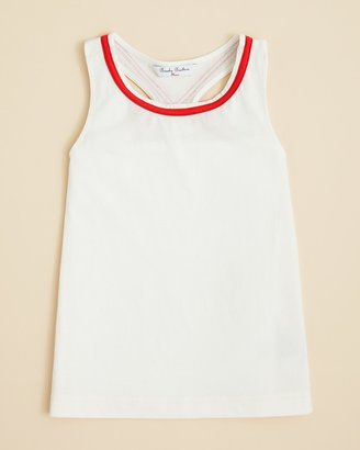 Brooks Brothers Girls' Trimmed Tank with Bow - Sizes XS-XL