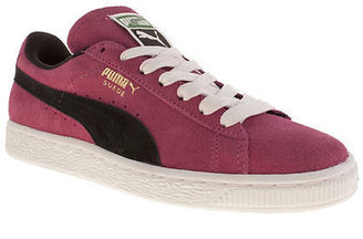 Puma Suede Classic Womens Pink Suede Sports Trainers