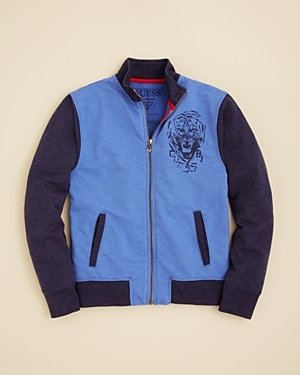 GUESS Boys' Washed Track Jacket - Sizes S-xl