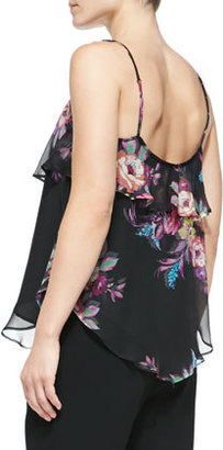 Twelfth St. By Cynthia Vincent Silk Ruffled Camisole Top