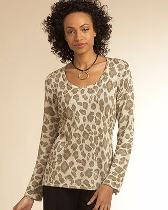 Chico's Animal Luxe Star Sweater