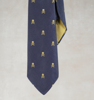 Rugby Unlined Skull-and-Bones Tie
