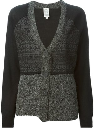Antipast panelled patterned cardigan