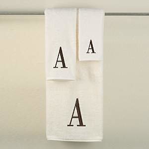 Avanti Monogram Letter Fingertip Towel