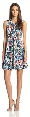 Ali Ro Women's Sleeveless Floral Fit and Flare Dress