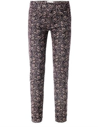 Etoile Isabel Marant Iceo floral mid-rise skinny corduroy jeans