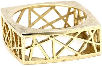 Low Luv x Erin Wasson by Erin Wasson Large Gold-Tone Square Cage Bangle Bracelet