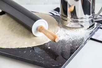 Fox Run Brands Marble Pastry Board in Black