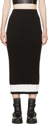 Calvin Klein Collection Black mohair Knit Phelans Skirt