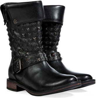 UGG Leather Conor Studded Boots in Black