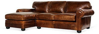 Mountain Leather Sectional, Brown