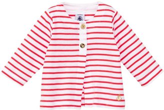 Petit Bateau Baby girls cotton stripe cardigan