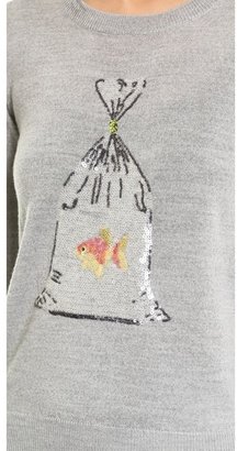 Markus Lupfer Prize Fish Sequin Grace Sweater