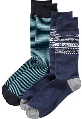 Old Navy Men's Patterned Sock 2-Packs