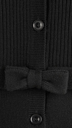 Burberry Bow Detail Merino Wool Cardigan