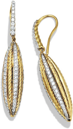 David Yurman Lantana Drop Earrings with Diamonds in Gold