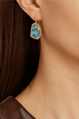Kimberly 18-karat rose gold, opal and diamond earrings