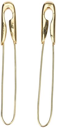 Tom Binns 18kt yellow gold large safety pin earrings