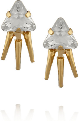 Elizabeth Cole Dalton gold-plated Swarovski crystal earrings