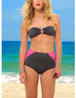 Kushcush Maddie Bikini Bottom Slate & Pink