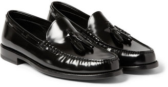 Saint Laurent Tasselled High-Shine Leather Loafers