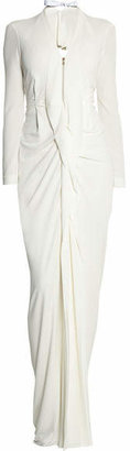 Roland Mouret Compeyson Ruffled Stretch-crepe Gown - Cream