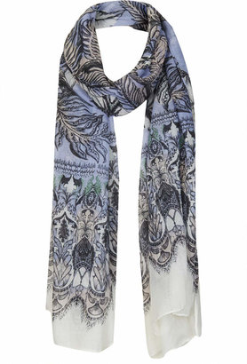 Topshop Feather Border Scarf