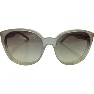 Linda Farrow Ecru Plastic Sunglasses