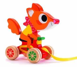 Djeco Scouic Wooden Squirrel Racer Pull Toy