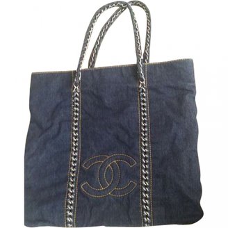 Chanel Blue Denim Luxury Ligne Vertical Tote Bag