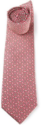 Hermes Vintage geometric pattern tie