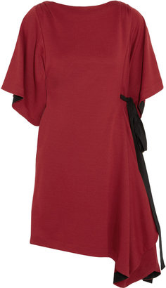 Vionnet Asymmetric wool-blend jersey mini dress