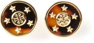 Tory Burch logo engraved earrings