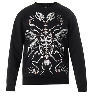 McQ Bone-print cotton sweatshirt