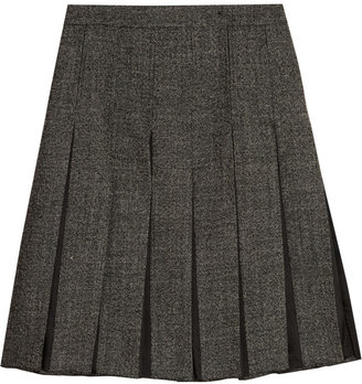 Marni Organza and wool-blend tweed skirt