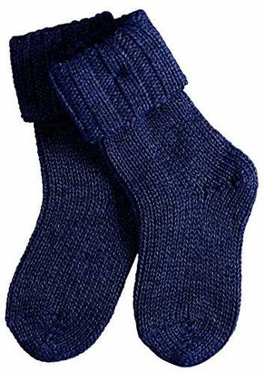 Falke Kids Flausch socks, 1 pair, UK size 1-6 months (EU 62-68), Blue, cotton mix - Warm and temperature regulating baby sock