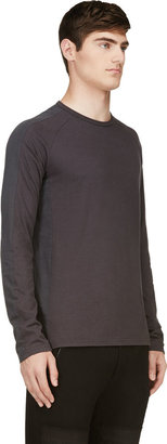 Robert Geller Seconds Grey Paneled Long Sleeve T-Shirt